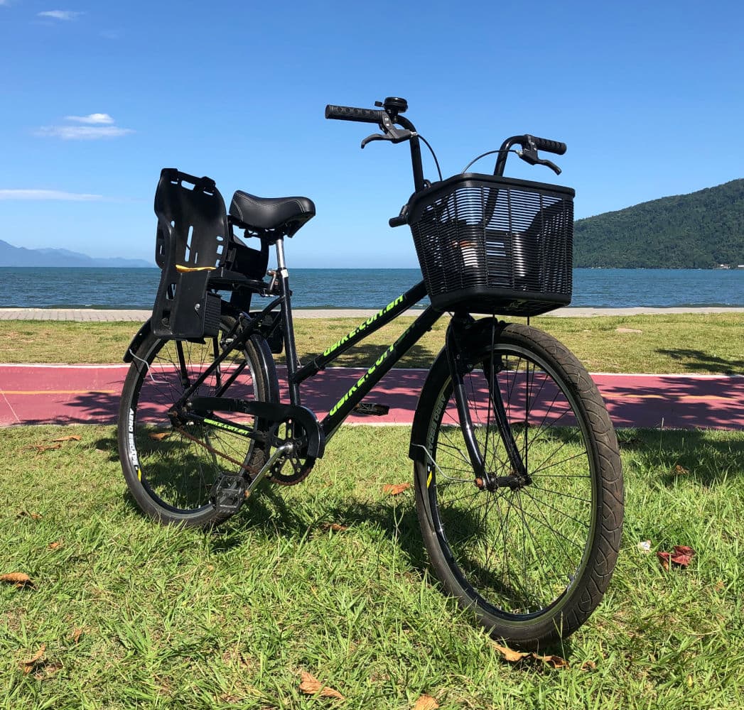 Bike urbana com cadeira de criança